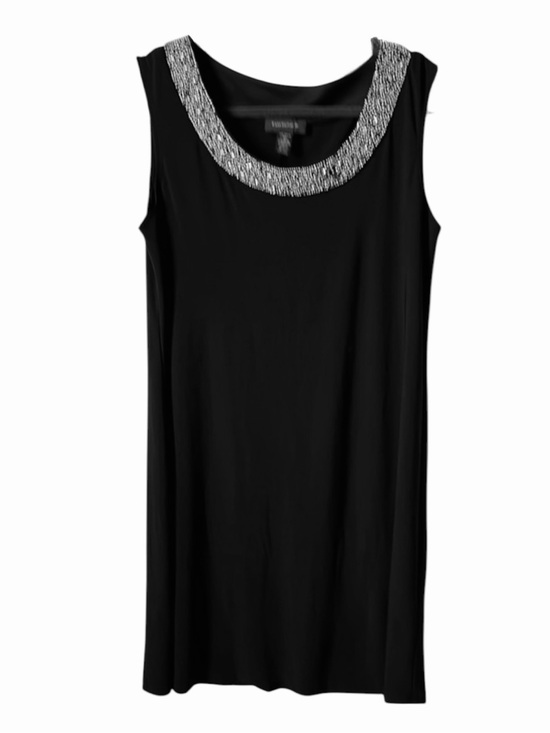 R&M Richards Dresses & Skirts - R&M Richards Black Beaded Neck Sleeveless Cocktail Dress Party Dress 10